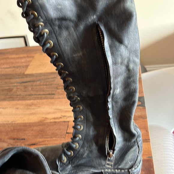 JEFFREY CAMPBELL over the knee lace up distressed combat boots - size 9 - Picture 4 of 7